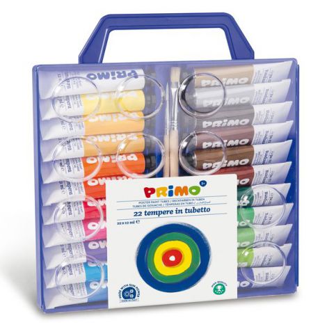 Farby Tempera Milan Primo Fluo, 22 kolory x 12ml